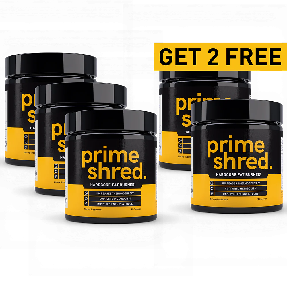 Prime Shred review best value bundle — five tubs of PrimeShred with two free tubs
